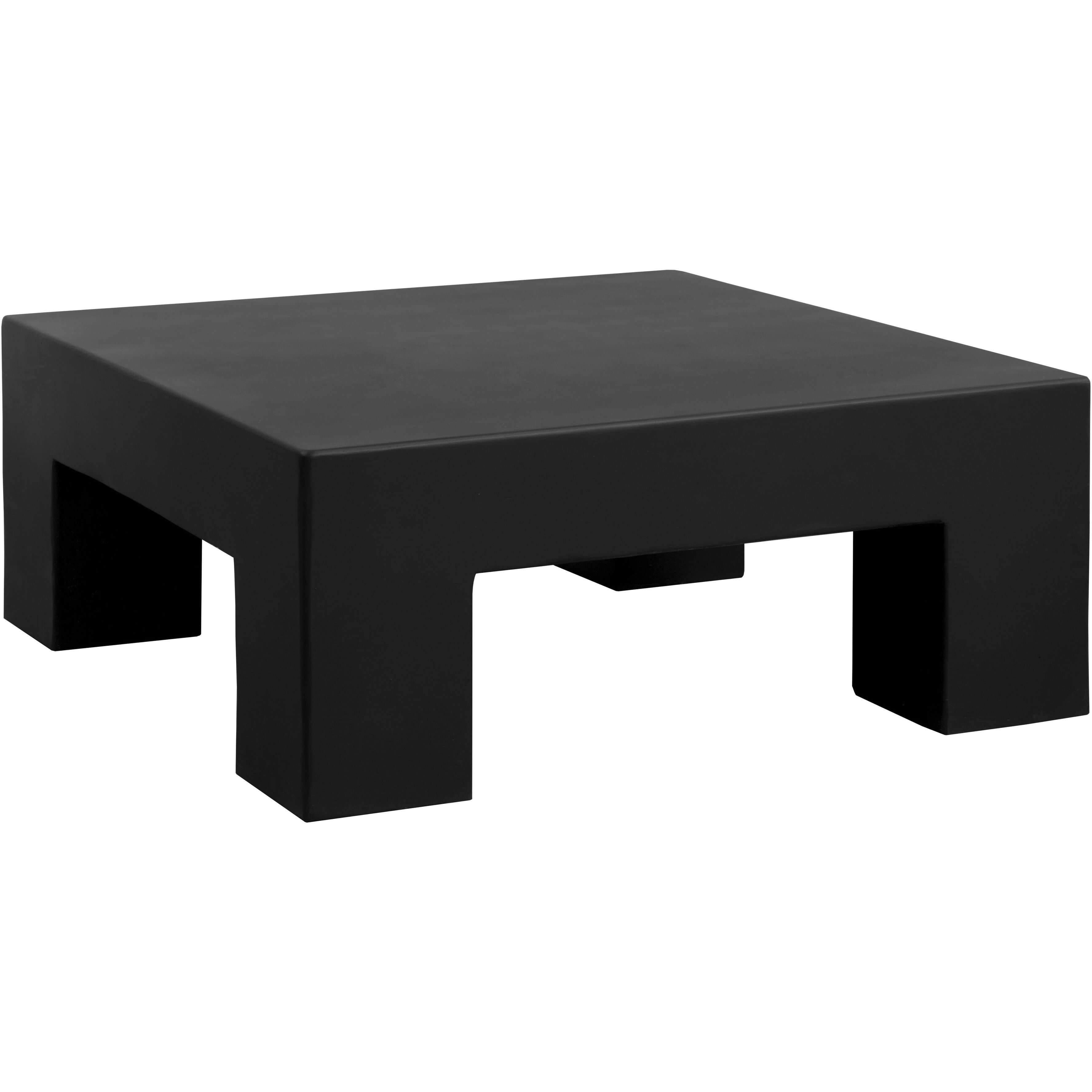 Renley 40 X 40 inch Black Outdoor Coffee Table